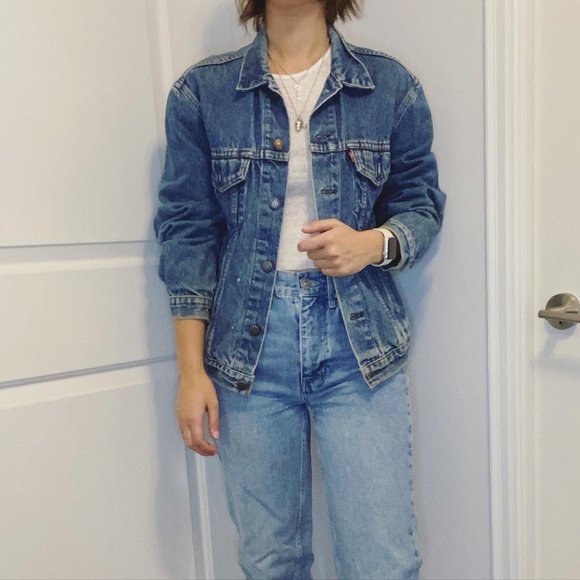 Vintage Levis Trucker Denim Jacket Mid Blue Size S - Picture 2 of 12